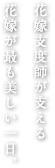花嫁支度師が支える花嫁が最も美しい一日。