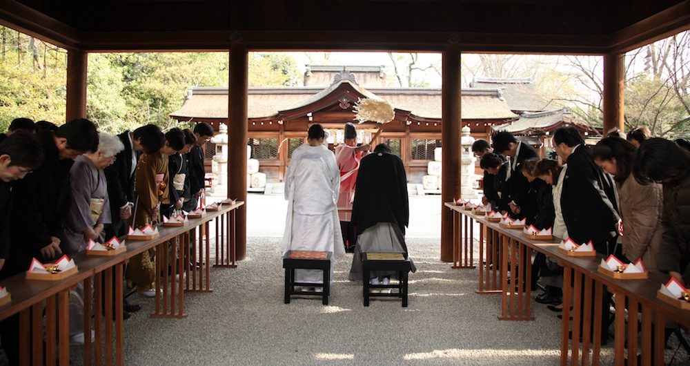 神社で結婚式に遭遇♫意外と身近な神前式 京都/タガヤ和婚礼