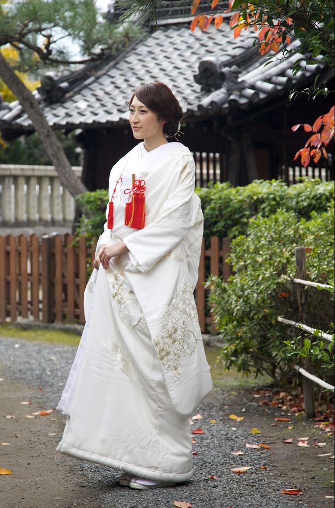 白無垢　鶴　正絹　花嫁衣装　ブライダル　和装　上品　豪華婚礼衣装