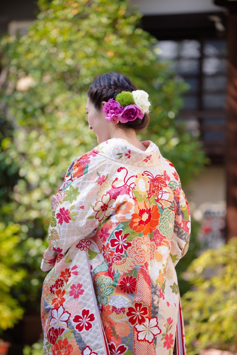 結婚式花嫁　色打掛　写真どり