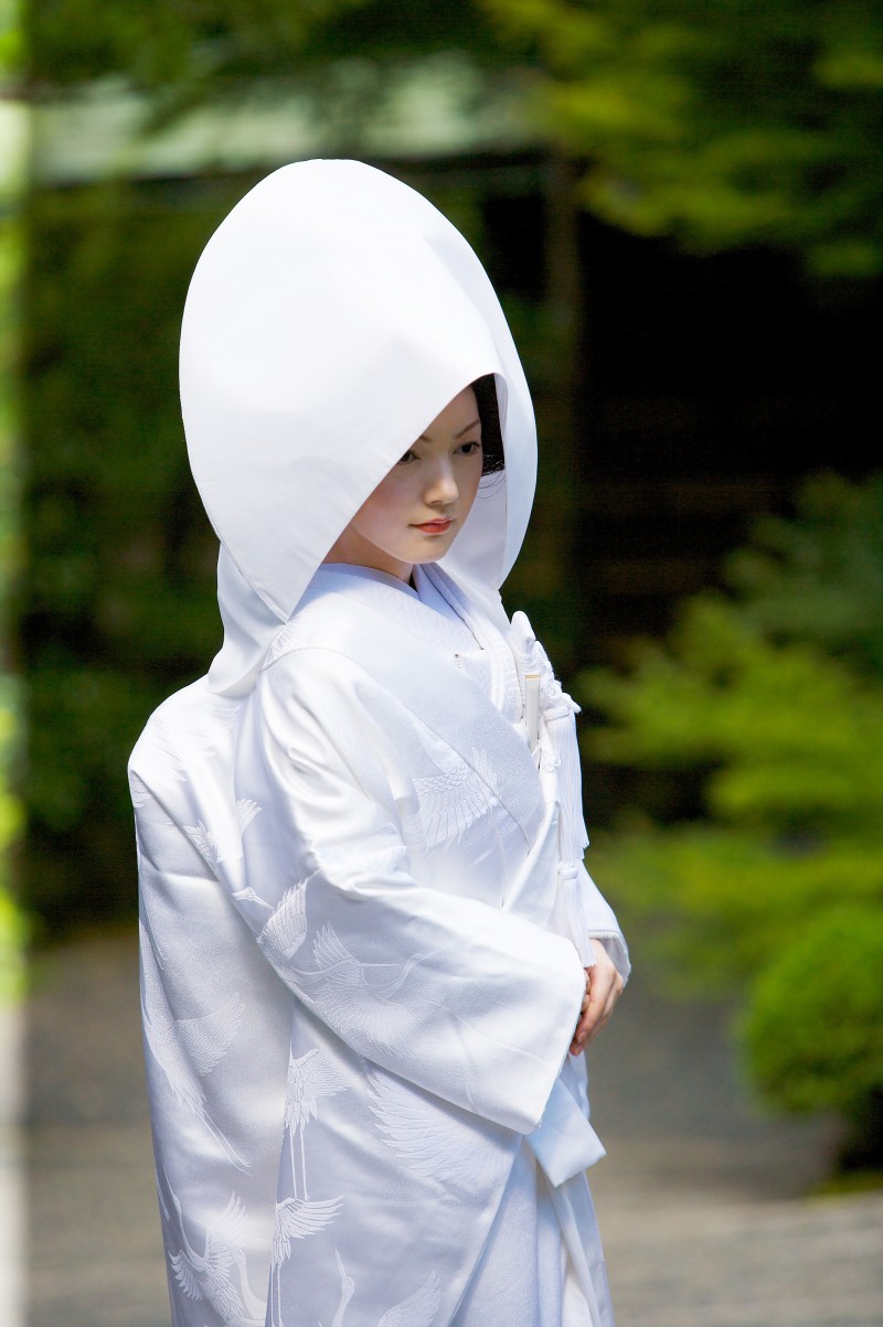 白無垢 綿帽子には洋髪 それともかつら 京都 タガヤ和婚礼