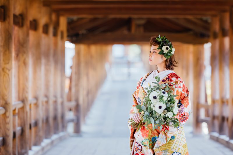 花嫁姿の髪型を 前髪なし で素敵に決めたい 京都 タガヤ和婚礼