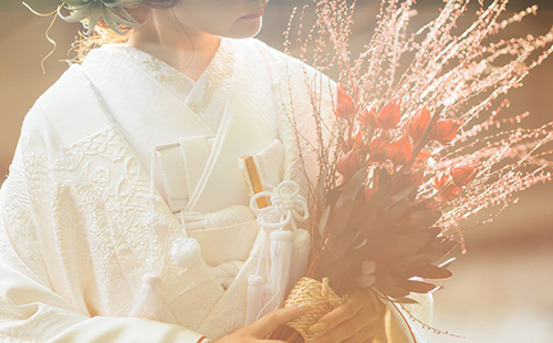 結婚式　装花　白無垢　花束　アレンジ